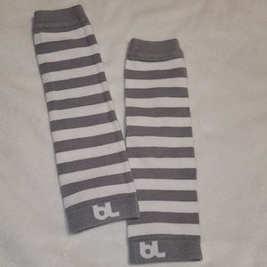 Babylegs gray and white legwarmers